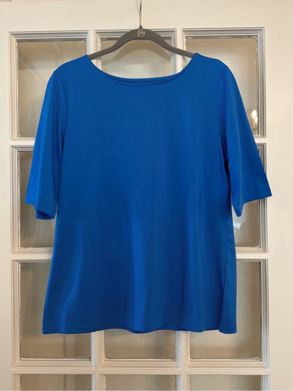 Susan graver essentials bateau knit elbow sleeve top